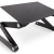 Lavolta Ergonomisch Notebook Laptop Ständer Tisch Bett Frühstück Tablett - Ausklappbare Ebenen - Aluminium - Schwarz - 1