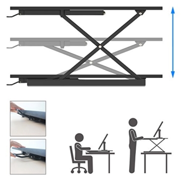Höhenverstellbarer Schreibtisch als Aufsatz von 1home