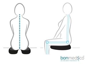 bonmedico Orthopädisches Sitzkissen mit Gel-Schicht, Steißbein