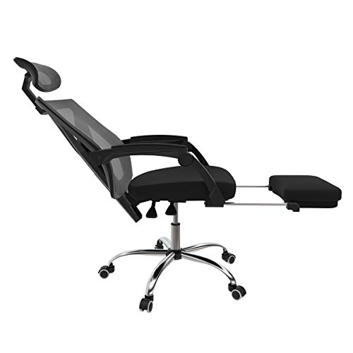 Hbada ergonomischer Drehstuhl mit Fußstütze, hoher Rückenlehne,  verstellbare Kopfstütze und Armlehnen - Ergonomischer-Bürostuhl.org